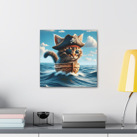 Purrates of the Carib-meow-n - Canvas Print