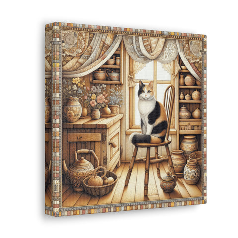 Whiskers and Willowware - Canvas Print
