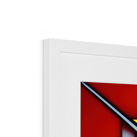 a picture of a red triangle on a picture frame on a screen