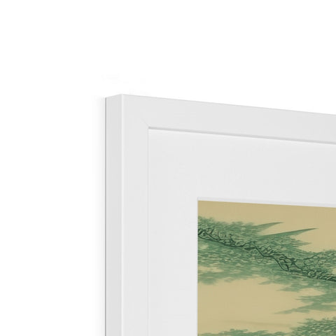 a picture frame with artwork taped in the wall on a white background