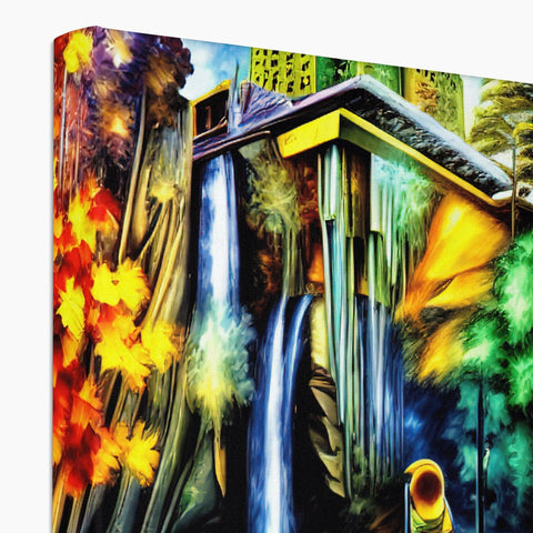 A hardcover cover of a book with graffiti spray painting on it.