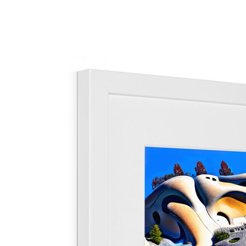 a view of an imac picture in a framed photo with a poster