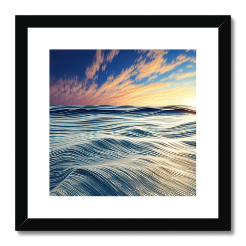 An art print of ocean waves with a beach looking out into the water.