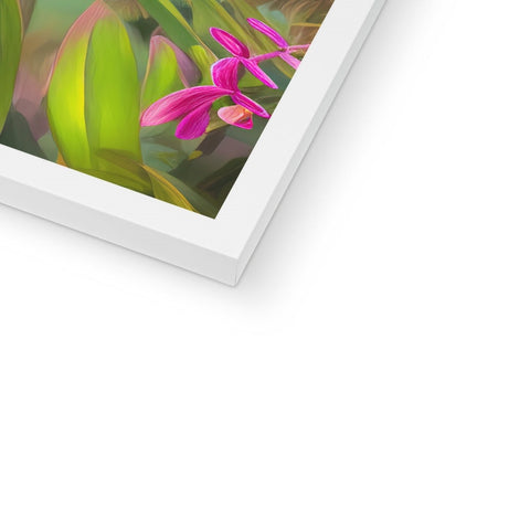 a white photo frame of a photo frame with some colorful and colorful plants inside