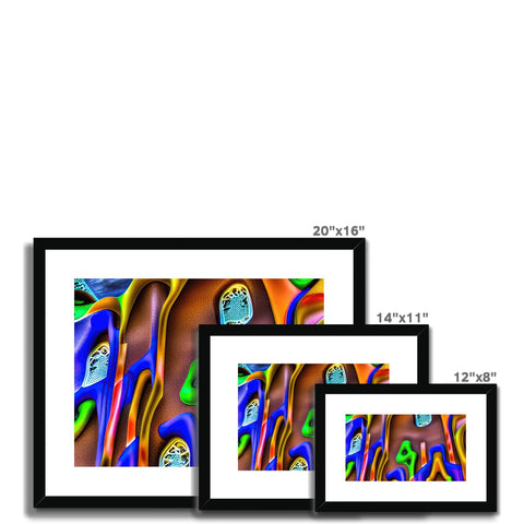 A row of images of colorful picture frames showing a couple of different images