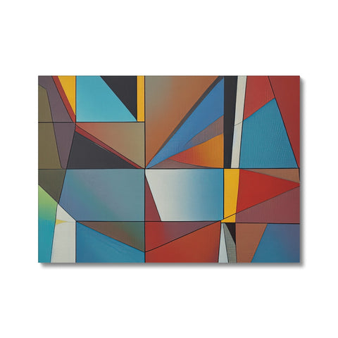 A mosaic tile backsplash on top of a wall with several shapes and colors on