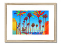 This beautiful art print is showing a beach with lots of palm trees