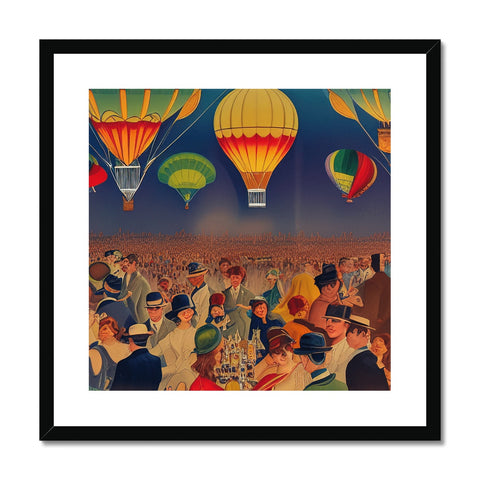 This is a picture of people in an air balloon in an open field, waving a