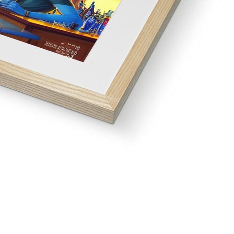 A picture of the artwork pictured in a front of a photo frame