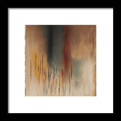 An art print of rust colored fire with flames on it.