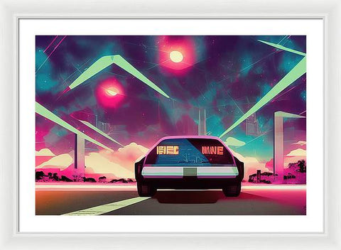 Retrofuturism Art Creation 03 - Framed Print