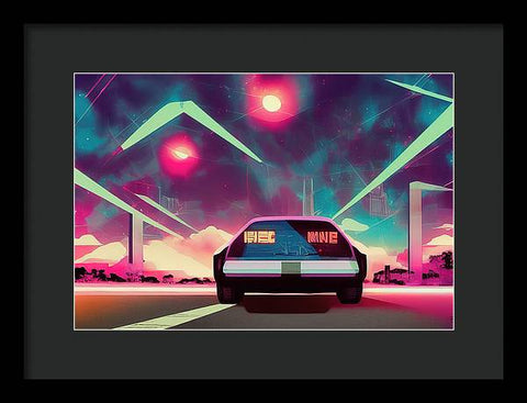 Retrofuturism Art Creation 03 - Framed Print