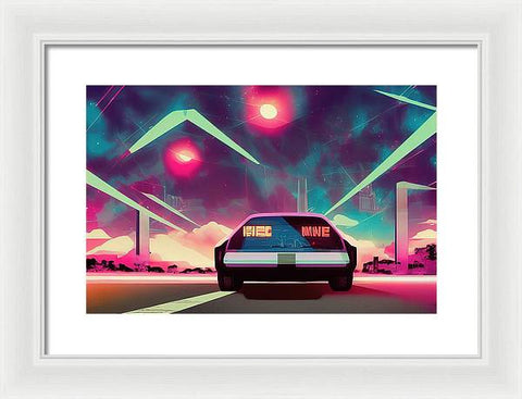 Retrofuturism Art Creation 03 - Framed Print