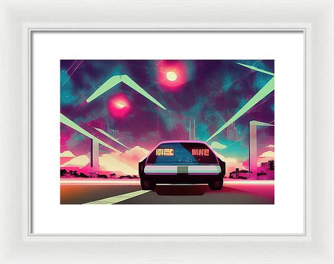 Retrofuturism Art Creation 03 - Framed Print