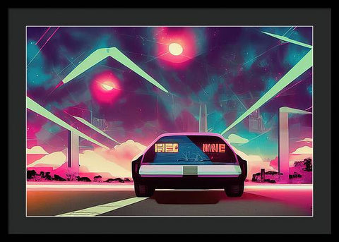 Retrofuturism Art Creation 03 - Framed Print