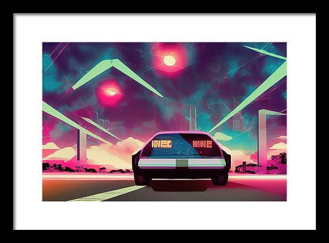 Retrofuturism Art Creation 03 - Framed Print