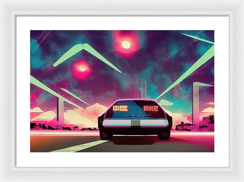 Retrofuturism Art Creation 03 - Framed Print