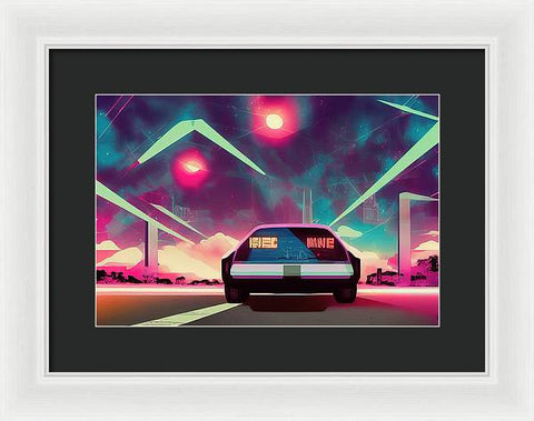 Retrofuturism Art Creation 03 - Framed Print