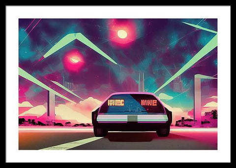 Retrofuturism Art Creation 03 - Framed Print