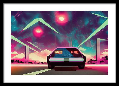 Retrofuturism Art Creation 03 - Framed Print