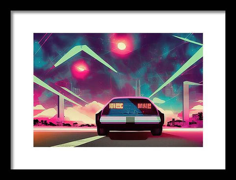 Retrofuturism Art Creation 03 - Framed Print