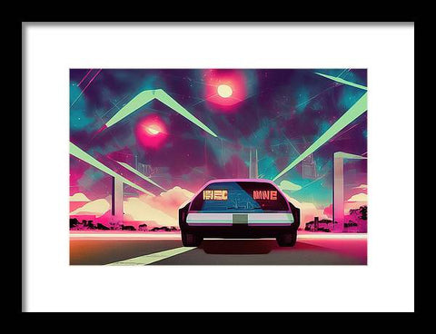 Retrofuturism Art Creation 03 - Framed Print