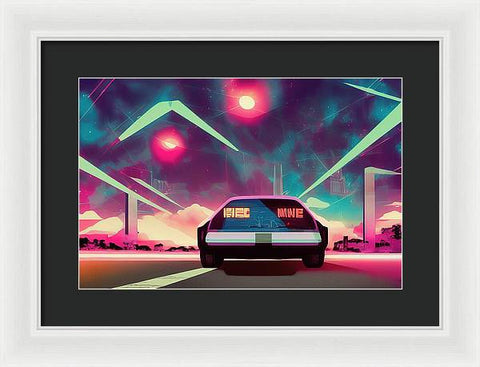 Retrofuturism Art Creation 03 - Framed Print