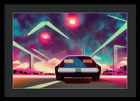 Retrofuturism Art Creation 03 - Framed Print