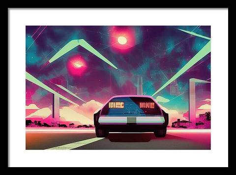 Retrofuturism Art Creation 03 - Framed Print