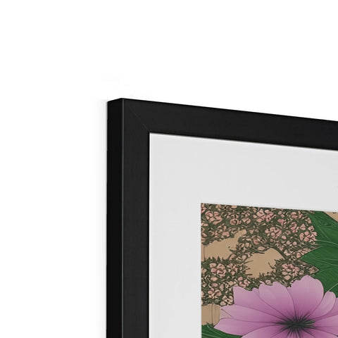 a frame with a picture of a picture standing in a frame with flowers on it