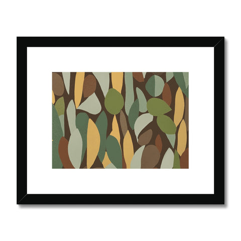 An eucalyptus leafy plant on a wall printed print sitting next to