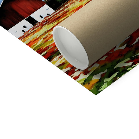A toilet roll containing wrapping paper on the side of a roll of toilet paper with white