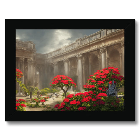 a large framed art print with a picture of a gladiolus next to a