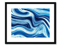 Art print of ocean waves with waves of warm water sitting on it.