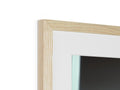 A white photo of a mirror standing next to a group of a picture frame.