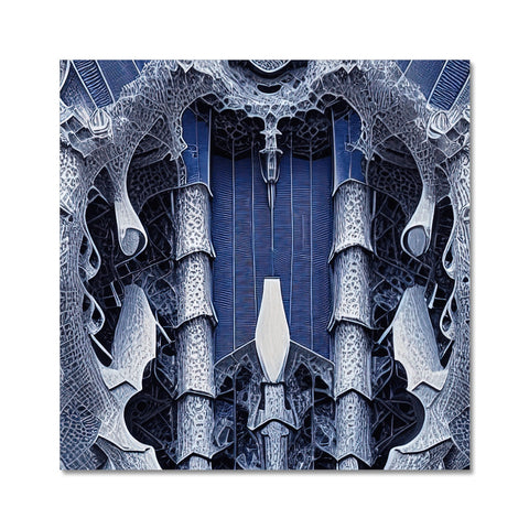 Gaudi's Navy Blue Building Fine Art Print