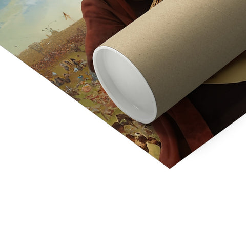 A roll of white paper that is sitting on a roll of brown paper.