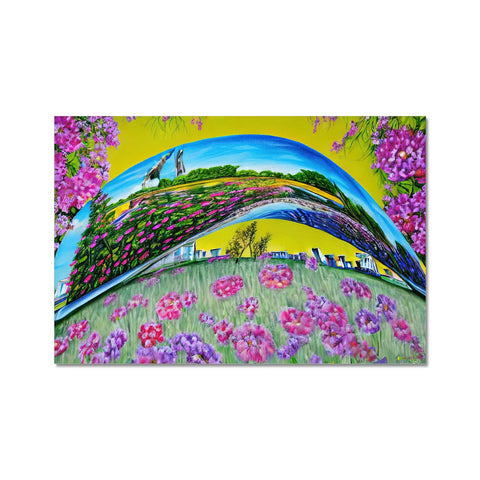 Art print is on a colorful flower art card.