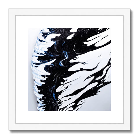 Art print on clothes with flying wave in the background.