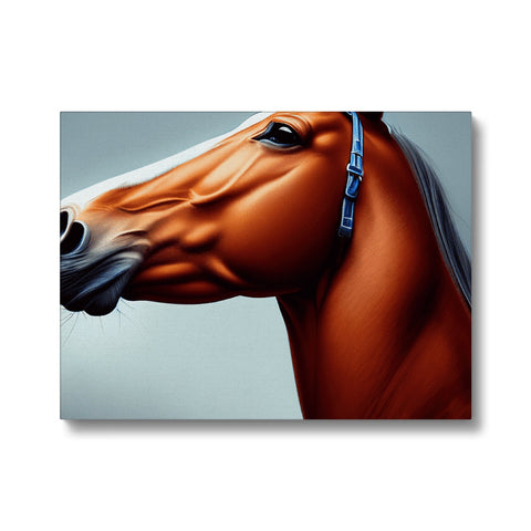 A horse is posing in front of an image of the horse's horse skin on top