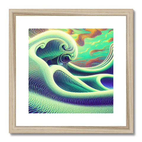 Art print on canvas with a picture of a white wave on the ocean.