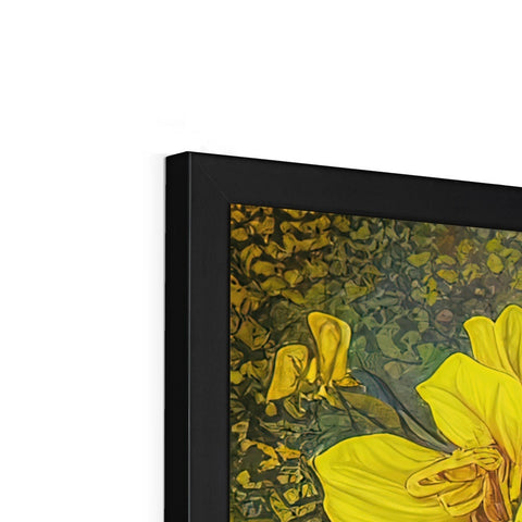 a picture frame with flowers on the back of it, a picture of yellow tulips