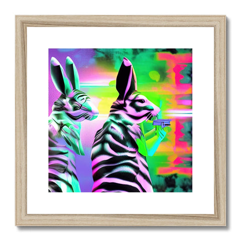 A couple of zebras standing in a field and kissing at the edges of the