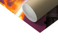 a close up of a roll of tote paper roll above toilet and cup in a
