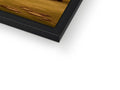 an image of a picture frame on a fireplace top in an iron frame