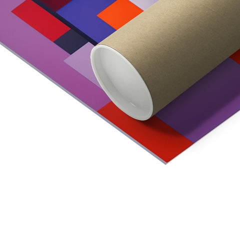 A roll of roll paper on a desk filled with colored papers under a stack of paper