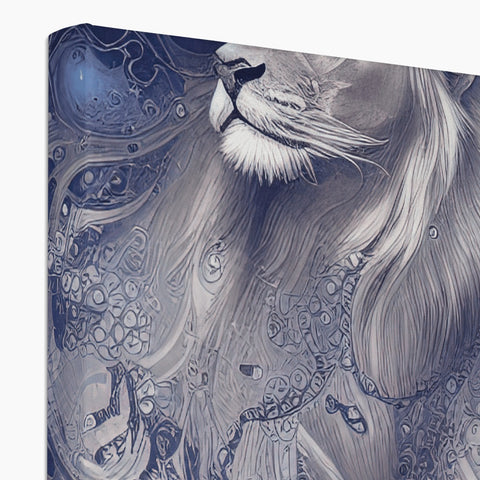 a laptop with a silver picture of a lion on it