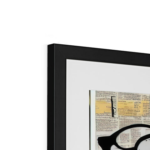 A framed picture of a book in wooden artwork on a metal frame