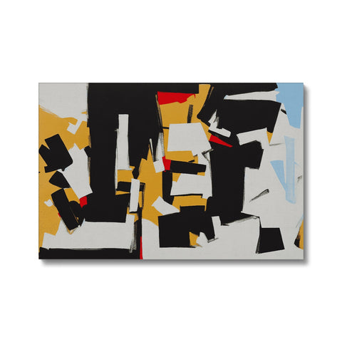 A black vinyl art print featuring some colorful graffiti with a picture of a small piece of