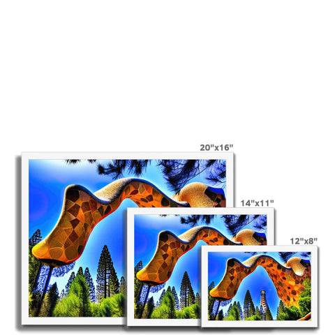 A picture of several images of mountains in the background of a white print sheet.
